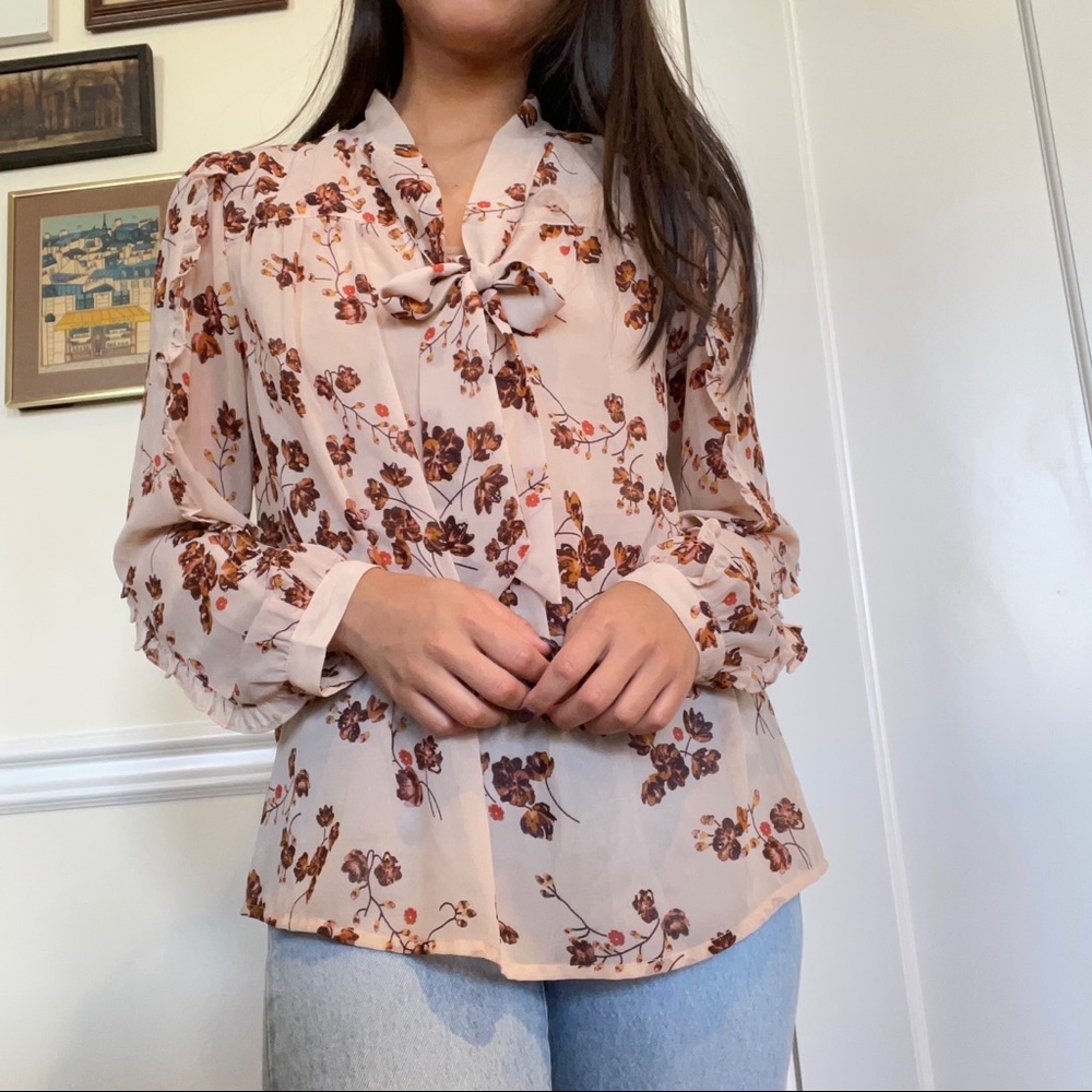 Silky sheer blouse